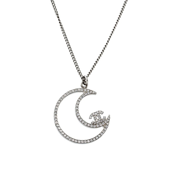 Chanel Strass CC Moon Pendant - Picture 1 of 5